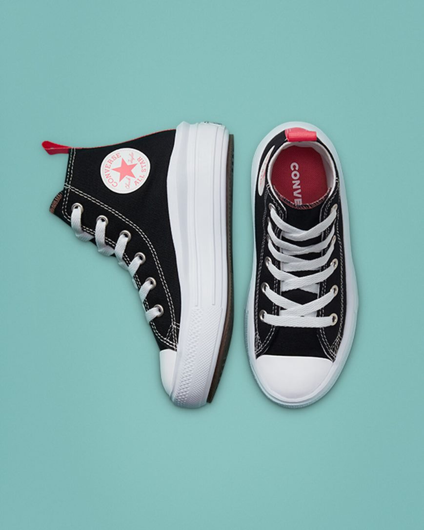 Topanky Na Platforme Converse Chuck Taylor All Star Move Vysoke Dievcenske Čierne Ruzove Biele | SK BGFAO7